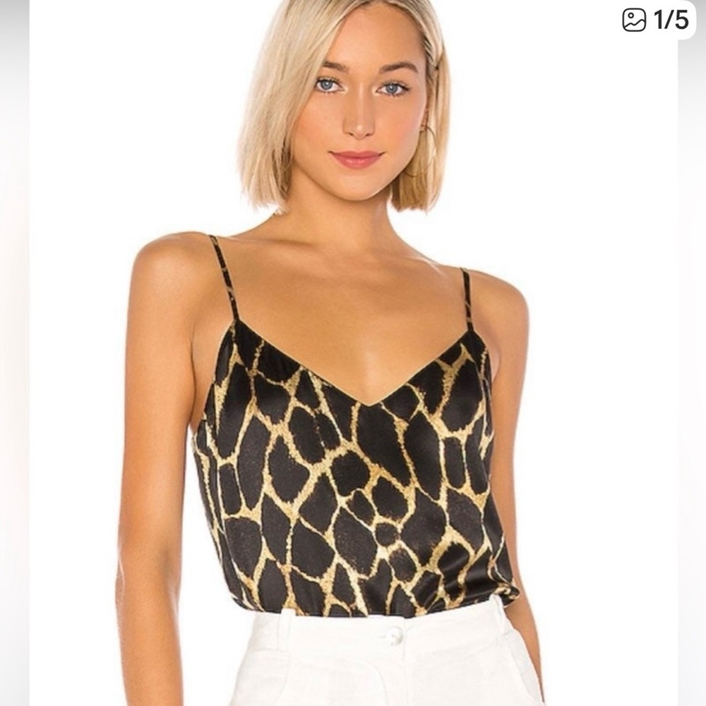 L'AGENCE Jane Giraffe Silk Cami Tank in M